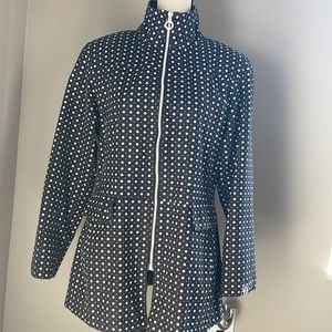 Big Chill Polka Dot Full Zip Lightweight Windbreaker Jacket/Coat  Size M
